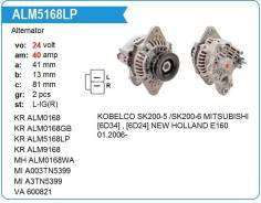 ��������� Mitsubishi 6D34, Kobelco SK200-5 /SK200-6 40a, 24v Krauf ALM5168LP ����