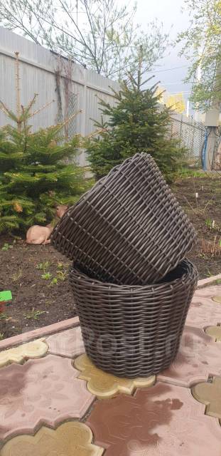 Кашпо уличное ротанг, 12л, новый, под заказ. Цена: 1 500₽ во Владивостоке