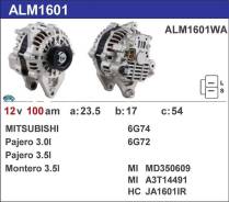 ��������� Mitsubishi 6G72, 6G74 Pajero II 3.0, 12V, 100A Motorherz ALM1601WA ����