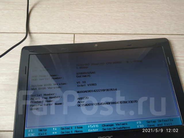 Acer Aspire One. 10.1", 1,6����, ��� 2048 ��, ���� 500���, WiFi: 1, Bluetooth: 1, ����������� �� 3��. ����