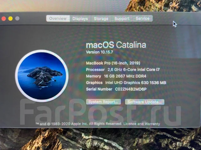 Apple MacBook Pro 16 2019. 16", 2,6����, ��� 16 ��, ���� 512��� ����