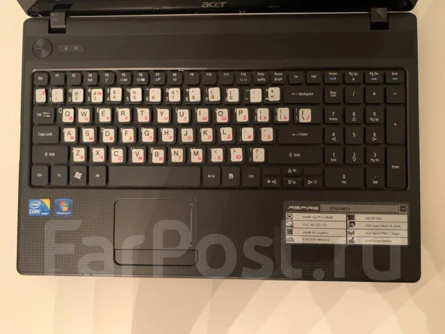 Acer Aspire 5742. 15.6", 2,5����, ��� 4 ��, ���� 500���, WiFi: 1, Bluetooth: 1, ����������� �� 3��. ����