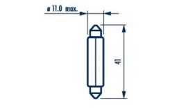 ����� 24V SV8,5 L=41mm. C10W 24V SV8,5 T11X41 17327 17327 ����