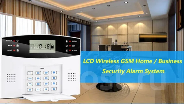 Сигнализация Longway GSM SIM с экраном Русский язык 2 Датчика ...