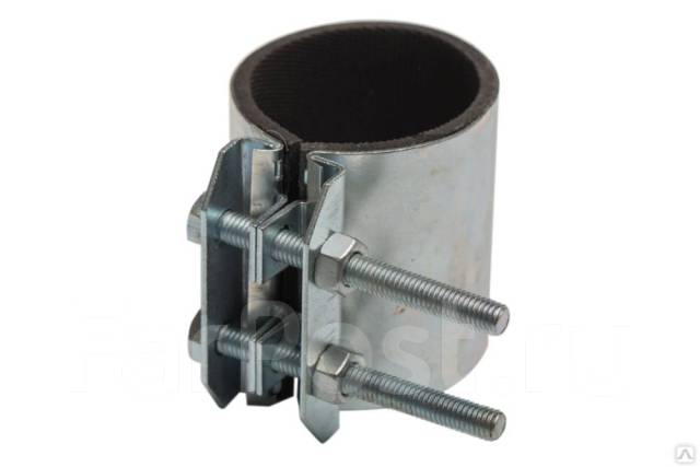 Хомут ремонтный оцинкованный \"краб\" 2-1/2; Ду 65; Дн74-82. шир 70, в ...