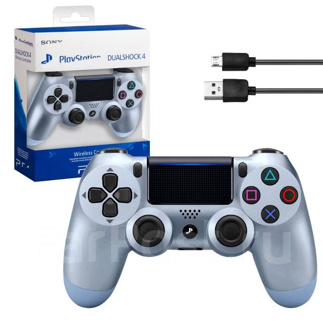 Геймпад PlayStation Dualshock 4 Ver.2 для PC, PS3, PS4 голубой, новый ...