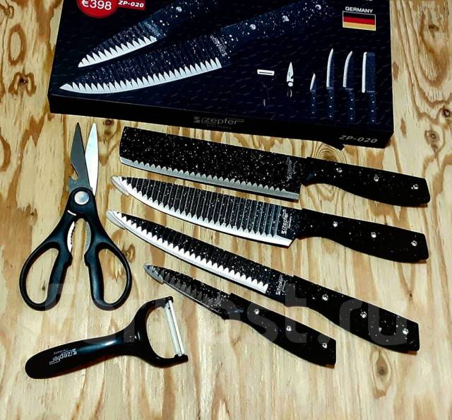 Фото набор кухонных ножей
