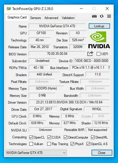 GeForce GTX 470 ����