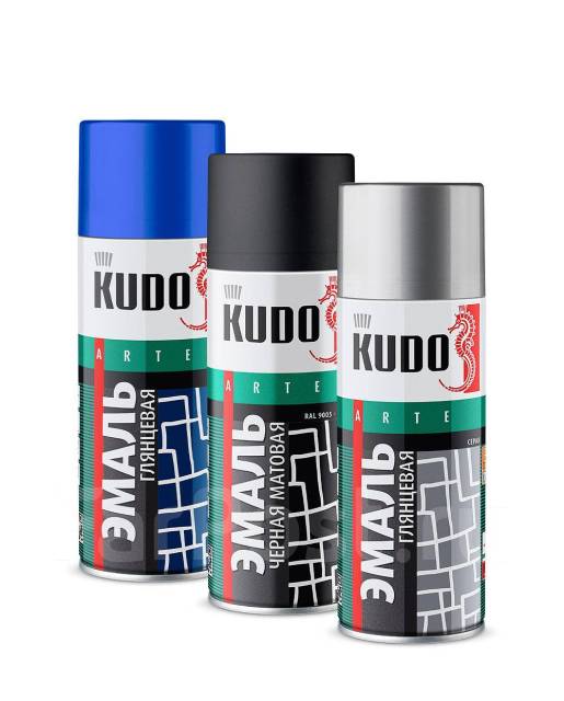 Эмаль аэрозольная KUDO универсальная 520мл голубая KU-1010, в наличии ...