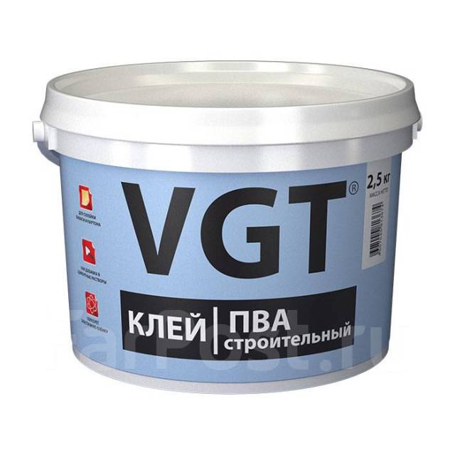 Клей ПВА строительный 10 кг VGT, в наличии. Цена: 2 222₽ во Владивостоке