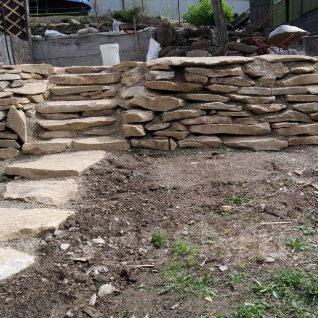 Укладка плитняка. Свой камень. Лестницы из плитняка. Облицовка ...