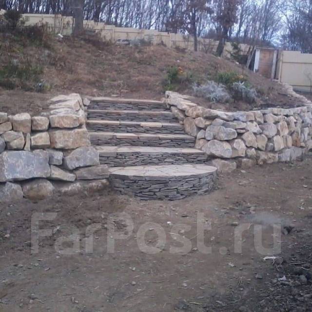 Укладка плитняка. Свой камень. Лестницы из плитняка. Облицовка ...