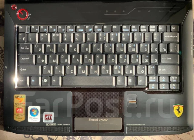 Acer Ferrari. 12.1", 2,3����, ��� 4 ��, ���� 250���, WiFi: 1, Bluetooth: 1, ����������� �� 3��. ����