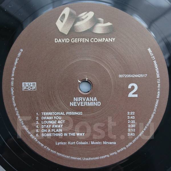 Виниловая пластинка Nirvana – Nevermind 1991 eu запечатан, новый, в ...