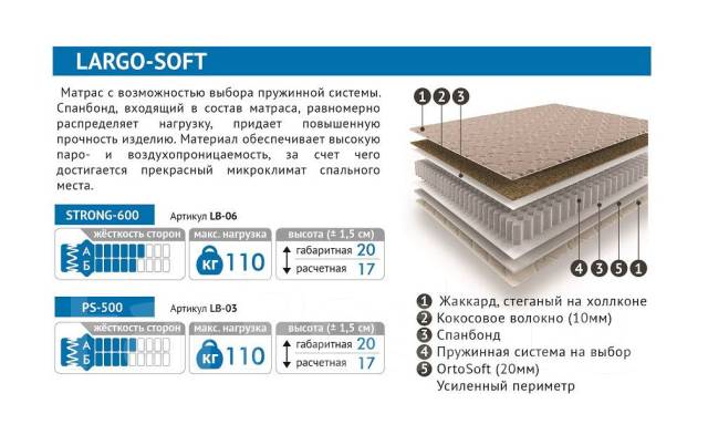 Матрасы ортопедические 110 на 200