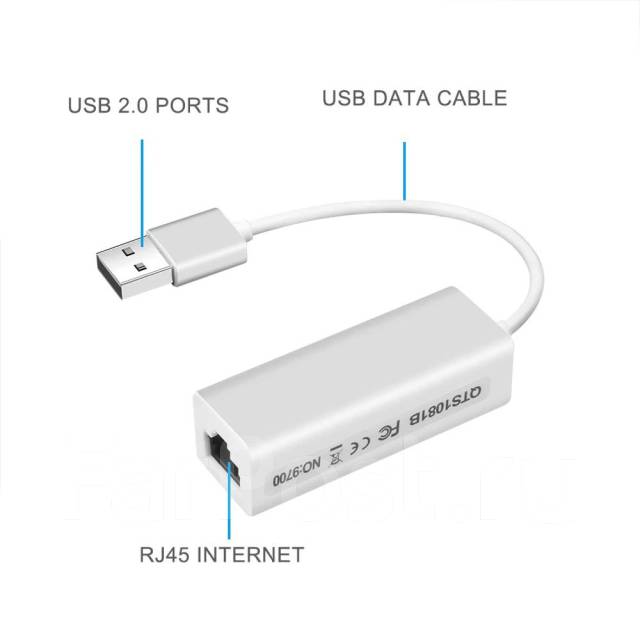 Сверхскоростной адаптер с USB 2,0 на RJ45 adapter VKQF9700