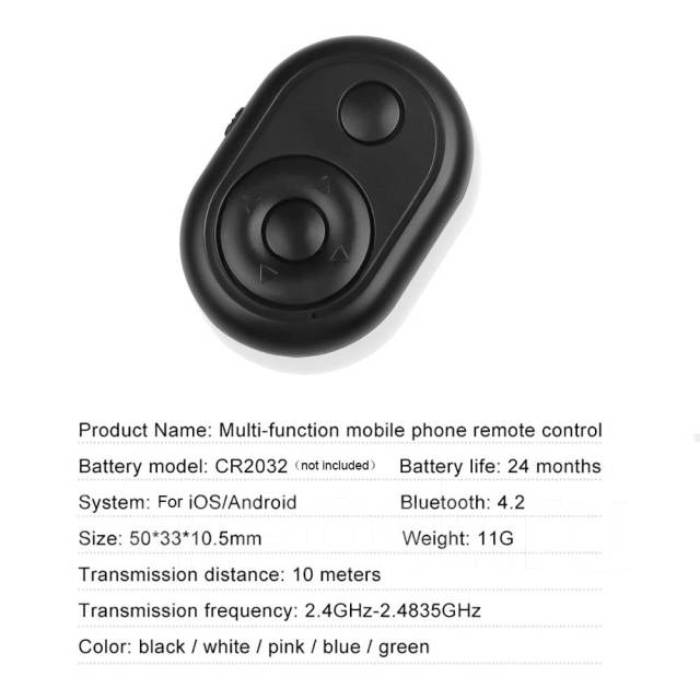 Bluetooth пульт Д/У BLE-M3, кнопка спуска затвора для IOS и Android ...