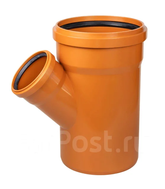 Тройник НПВХ д. 250*160*45° для наружной канализации - Сантехника и ...