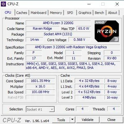 AMD Ryzen 3 2200G ����
