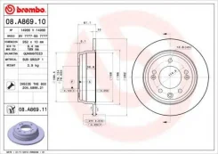 ���� ��������� ������ KIA Sportage III 10-, CEED 06- Brembo 08A86910 08A86910 ����