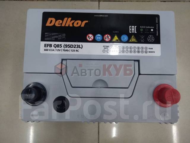 Аккумулятор Delkor EFB Q-85 (95D23L) 70А/ч 660А (Start Stop) купить во ...