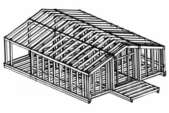 Чертеж барнхаус каркаса