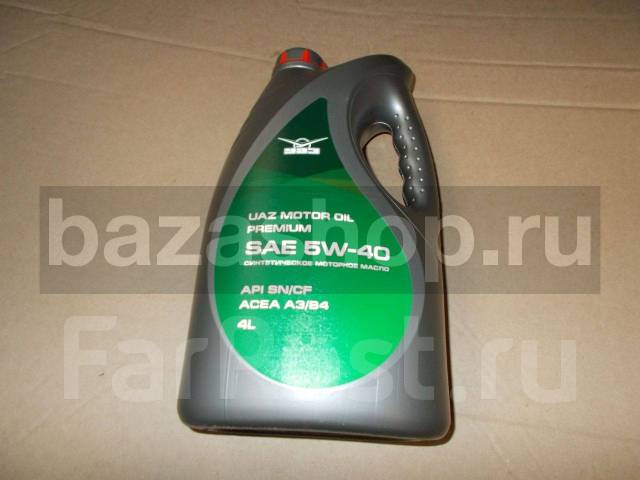 Масло моторное UAZ motor oil premium 5w-40 (синтетика, api sn/cf, acea ...