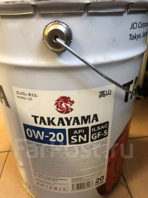 Моторное масло Takayama SAE 0W-20 20 литров, синтетическое, 20,00 л ...