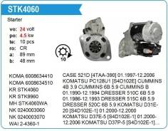������� Komatsu/Cummins 10T 24V ����������� Krauf STK4060WD ����