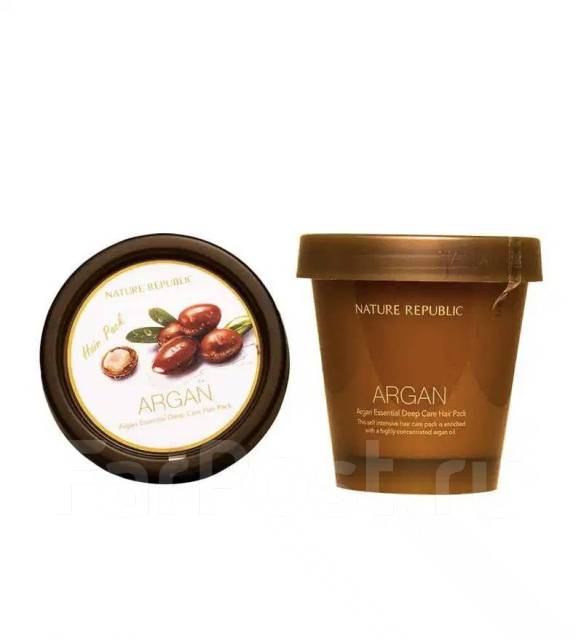 Маска для волос argan essential deep care hair pack nature republic