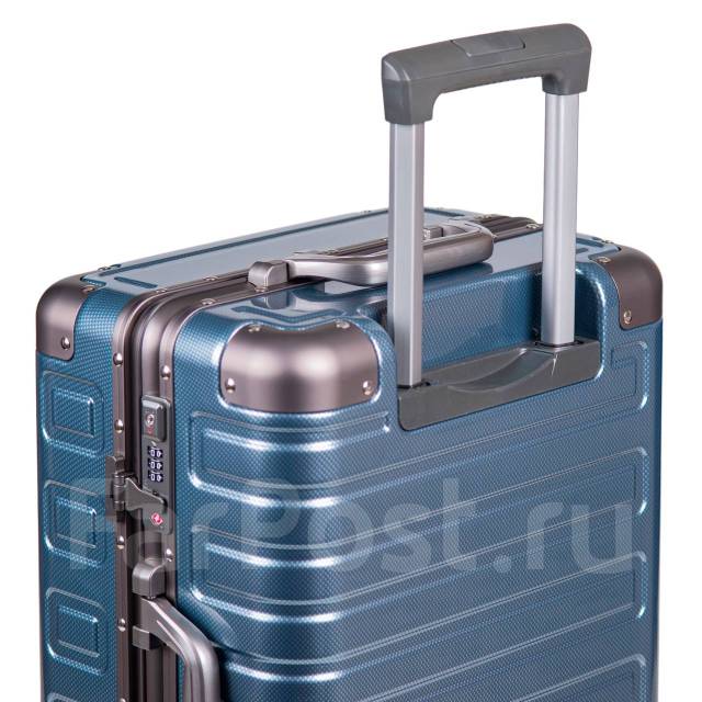 Чемодан Carbon print, размер L, 28 дюймов, Синий, для всех, новый, в ...