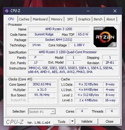 AMD Ryzen 3 1200 ����