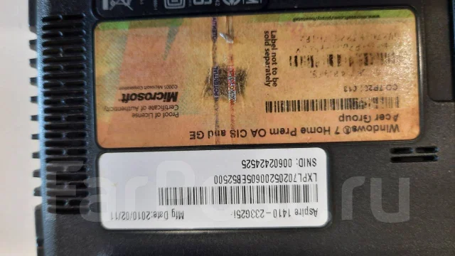 Acer Aspire 1410. 11.5", 1,2����, ��� 3072 ��, WiFi: 1, Bluetooth: 1, ����������� �� 1��. ����