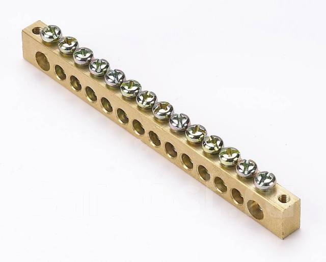 Колодка нулевая 6х9мм крепление по краям TDM 10 отв, новый, в наличии ...