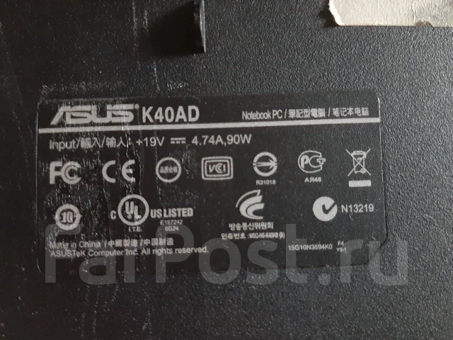 Asus K40. 14", 1 666����, ��� 256 �� � ������, ���� 1���, WiFi: 1, Bluetooth: 1, ����������� �� 1��. ����