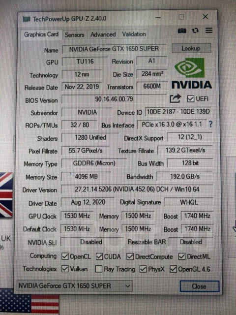 GeForce GTX 1650 Super ����