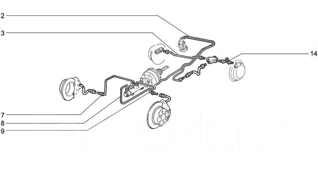 Схема тормозов ваз 2103