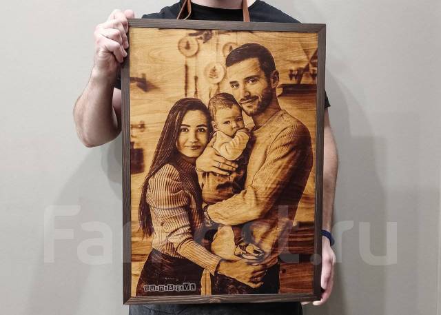 Любое фото станет шедевром на дереве! Выжигание! Эксклюзивный подарок ...