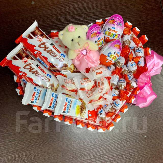 Торт из киндер сладкие подарки для детей девушке день рождения ...
