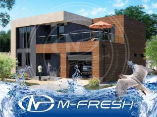 M-fresh International ·Строительный проект современного дома с гаражом. 200-300 кв. м., 2 этажа, 5 комнат, бетон
