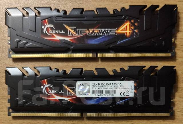 Комплект памяти G. Skill Ripjaws 4 16GB(2х8Gb) DDR4 2400MHz CL15