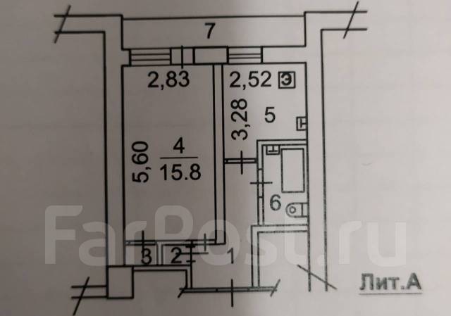 1-комнатная, улица Колесника 6, столетие, восток, 9 этажей, 1 этаж, 32 ...