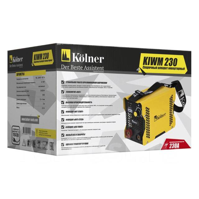 Инверторный сварочный аппарат Kolner KIWM 230, новый, в наличии. Цена ...