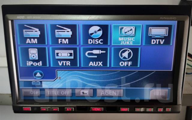 Японская магнитола Eclipse AVN668HD, 2 DIN — 178x100 мм, б/у