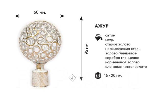 Наконечники для кованных карнизов