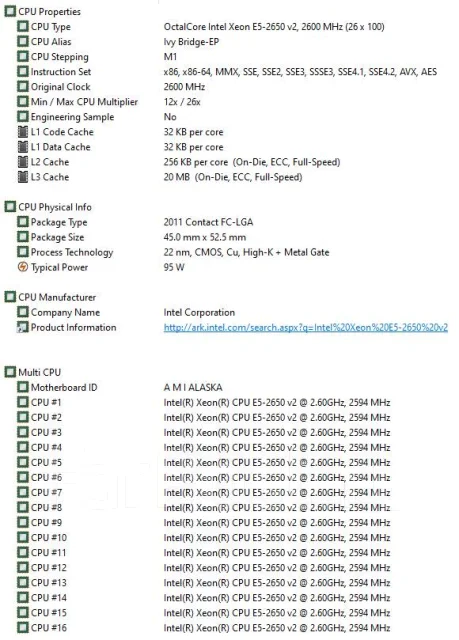 Intel Xeon E5-2650 v2 ����