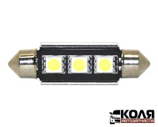 ����� LED C5W SV8.5*8 12V 5W 3SMD 41mm (NSTK) 33 6418 ����