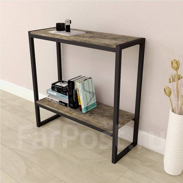 Консоль к стене Lare, black / дуб аррива, в наличии, мебель, цена: 14 ...