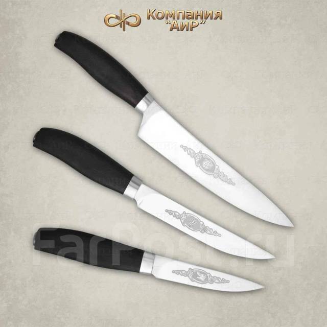 Набор ножей "Поварской-3", АиР, Златоуст (+ мягкий кейс), новый, под ...