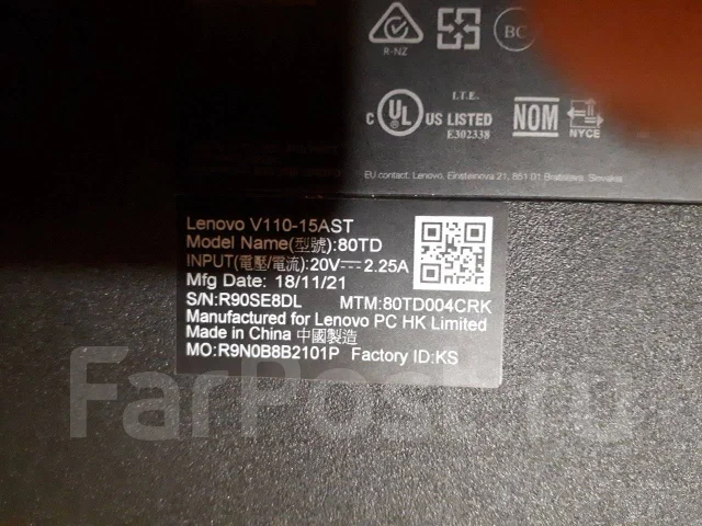 Lenovo V110-15AST. 15", ��� 4 ��, ���� 500���, WiFi: 1, Bluetooth: 1, ����������� �� 3��. ��� ����� �� ������������ ����